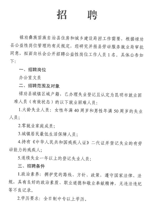 中梁村委会最新招聘启事