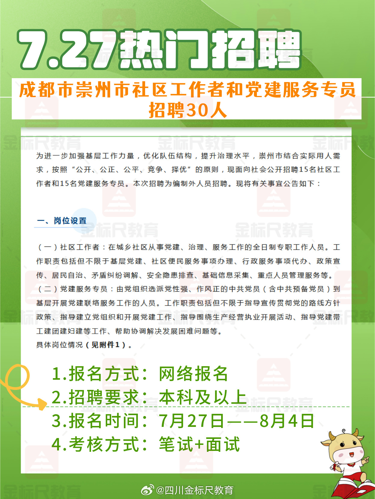 武侯社区最新招聘信息汇总